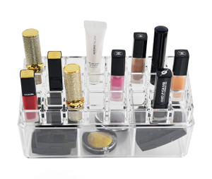 ARAD Cosmetic Organizer, Acrylic Storage Bathroom Container for Lipstick and Brushes