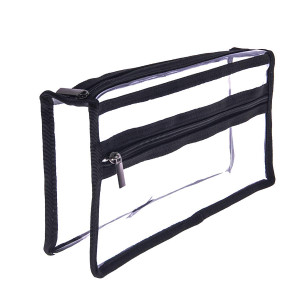 Jula Vance Clear PVC Makeup Bag Transparent Actor Bag Large Cosmetic Organizer Bag Makeup Kits Pouch Travel Make Up Accessories Storage Bag Clear Pen