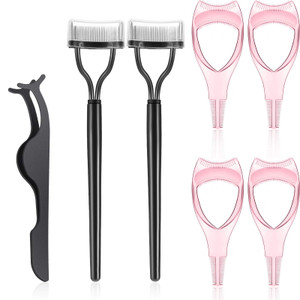 Patelai 7 Pcs Eyelash Makeup Tool 3 in 1Mascara Shield Guard Mascara Shield Applicator Guard Lash Separator Eyelash Comb Extension Tweezers for Women