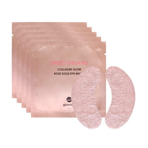 Sweet Dreams Collagen Glow Rose Gold Eye Masks - Korean Under Eye Patches Puffy Eyes, Dark Circles & Wrinkles | Collagen, Niacinamide, Hyaluronic Aci