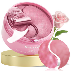 BREYLEE Rose Eye Mask 60 Pcs, Under Eye Patches, Patches For Puffy Eyes,Hydrates, Improves And Firms The Eye Area, Suitable For Both Women And Men.