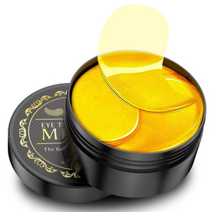 NAZANO 24K Gold Under Eye Patches - 60 Pack for Puffy Eyes, Dark Circles, Bags & Wrinkles with Collagen & Hyaluronic Acid - Eye Care Pads for Daily S