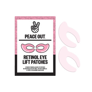 PEACE OUT Retinol Eye Lift Patches, 360° Biocellulose Eye Mask with Encapsulated Retinol & Peptides, Firming and Smoothing Eye Patches for Fine Lines