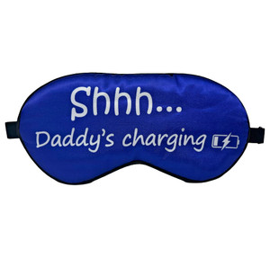 Shhh...Daddy's Charging Ultra Soft Daddy's Charging Funny Sleep Mask for Dad, New dad, Father, New Parents, Baby Shower, Gender Reveal Party, Birthda