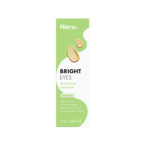 HERO COSMETICS Bright Eyes Illuminating Eye Cream - Reduces the Look of Dark Circles With Multiple Applications - Featuring a Stainless Steel Tip for