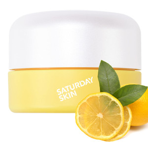 Saturday Skin Yuzu Eye Balm Vitamin C Wide lluminating Under Tight Eye Cream Korean Niacinamide Caffeine for Wrinkles Puffy Eyes Dark Circles Moistur
