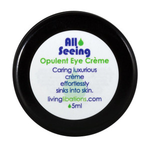 LIVING LIBATIONS - Organic All Seeing Opulent Eye Crème | Natural, Wildcrafted, Vegan Clean Beauty (0.17 oz | 5 mL)