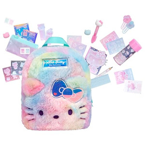 REAL LITTLES Hello Kitty 50th Anniversary Big Backpack, Backpacks with 20 Working Collectible Surprises Inside 7.09w x 3.15d x 9.25h Inches