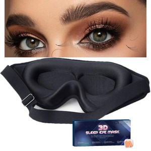 Eye Mask for Lash Extensions, Sleep Mask for Side Sleeper, Eyelash Sleeping Mask for Extensions,100% Block Out Light Sleeping Eye Mask for Women Men,
