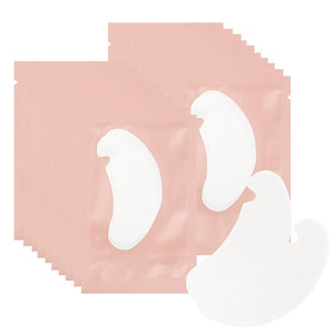 Mekupeu 100 Pairs Hydrogel Under Eye Gel Patches Lint Free Eye Lash Pads Eyelash Extension Tool Mask Eyepads, Transparent/Blue