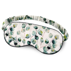 OLESILK 100% Natural Mulberry Silk Sleep Eye Mask Block Out Light, Fashion Printed Eye Mask Blindfold for Women Men Full Night Sleeping, Chic Eye Cov