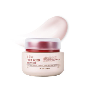 The Face Shop Pomegranate & Collagen Volume Lifting Eye Cream | Ultra-Light Eye Cream for Eye Skin Lifting, Firming & Brightening | Reduce Dark Circl