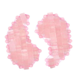 Skin Mantra - Moon Shape Crystal Clear Quartz Eye Mask, Anti-Aging Hot or Cold Using Stone Eye Mask 100% Natural Beauty Eye Mask (Rose Quartz)