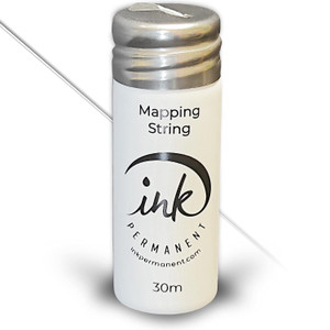 Ink Permanent White Brow Mapping String [100 Ft Bottles - 30 m] Pre-Inked String for Permanent Makeup and Microblading Supplies, Brow Mapping Kit, Ey