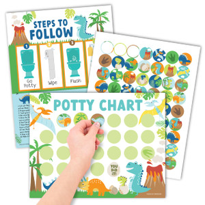 Hadley Designs Potty Training Chart for Toddlers Boys -10 Sticker Potty Chart for Toddlers Boys, 8.5x11" Potty Training Sticker Charts for Toilet Suc