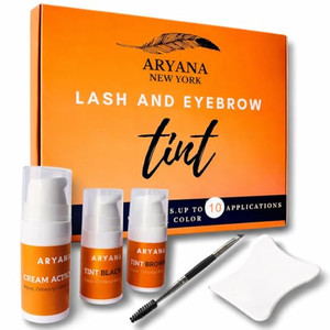 ARYANA NEW YORK Lash and Brow kit, Up to 10 applications, Black and Brown with Brow brush