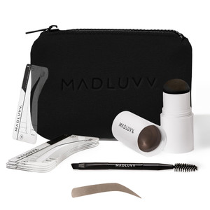MADLUVV Brow Stamp Kit with Brow Stencils  Easy Eyebrow Shaper for Natural-Looking Brows  Popular Eyebrow Stencil Kit Used by Professionals  9 Sha