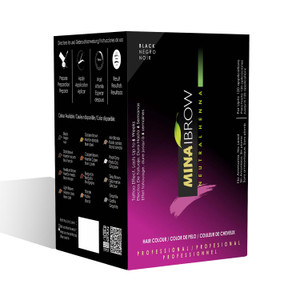 Mina ibrow Hair Color Refill Pack Black|Long Lasting Natural Spot coloring and Professional Hair Tinting Powder,Water and Smudge Proof|No Ammonia, No