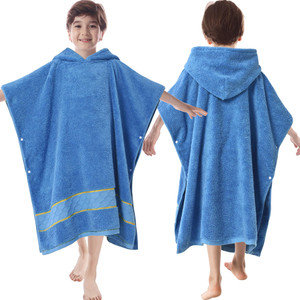 VOOVA & MOVAS 32"X64" Large Turkish Hooded Towels for Boys Age 8-14,Thick 600GSM | Large | 100% Cotton Poncho Towel, Ultra-Soft | Absorbent Robe, Per