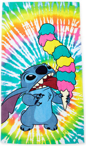 Jay Franco Disney Lilo & Stitch Summer Things Kids Large Bath/Pool/Beach Towel - Super Soft & Absorbent Fade Resistant Cotton Towel, Measures 34 x 64