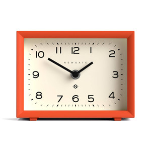 NEWGATE® Henry Desk Clock | Contemporary Rectangular Design | Pumpkin Orange | Easy to Read nunbers | Modern Style for Desk, Table top, Shelf or Beds