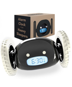 CLOCKY Alarm Clock on Wheels  Loud Rolling Alarm Clock for Heavy Sleepers | Runaway Clock That Jumps & Runs to Wake You Up | Funny Unique Gift for A