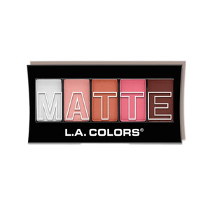 L.A. COLORS 5 Color Matte Eyeshadow Palette, Pink Chiffon CEM476