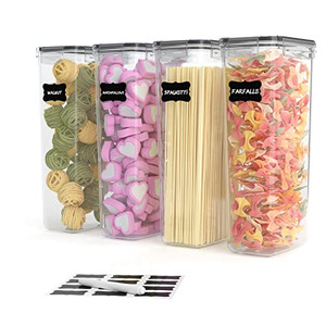 Pasta Containers, 2 Pk 2.8L Airtight Food Storage Containers, Spaghetti Containers for Pantry Organization and Storage, Kitchen Storage Containers fo