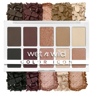 wet n wild Color Icon 10-Pan Eyeshadow Makeup Palette, Brown Nude Awakening, Long Lasting, Shimmer, Metallic, Glittery, Matte, Rich Smooth Pigment, C