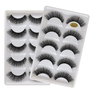 ?VAYATOR 10 Pairs/Set 3D Mink Lashes Natural False Eyelashes Dramatic Volume Fake Lashes Makeup Eyelash Extension Silk Eyelashes (G808)