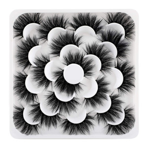 6D Mink Lashes Eyelashes Volume Dramatic Wispy Lashes Mink zanlufly 22MM Long False Eyelashes Luxury Crossed Soft Volume Reusable 10 Pairs Lashes Pac