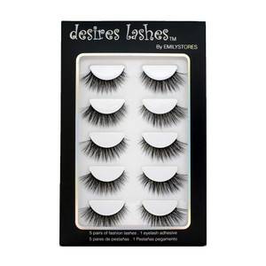 Natural Eyelashes 3D Faux-Mink Lashes Multipack 5Pairs, Natural