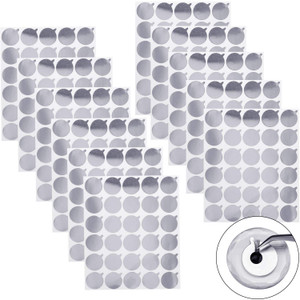 Outus 1 Inch Disposable Eyelash Glue Stickers Waterproof Glue Aluminum Foil Stickers Eyelash Holder Pallet Sticker for Makeup Tool Supplie(32 Sheets,