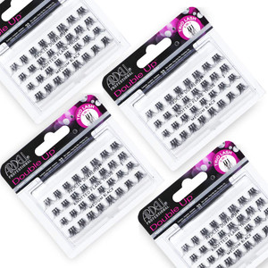 Ardell Double Up Individual Lashes, Customizable DIY Lash Clusters, Reusable False Eyelashes, Eyelash Extensions, 4 Pack
