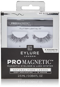 Eylure PROMAGNETIC Eyeliner & Lash Kit, No 117 Natural Fiber Eyelashes, Black