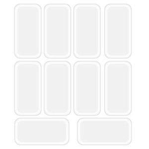 RONRONS 10 Pack Reusable Silicone False Eye Lashes Holder Pad Tray for Eyelashes Extensions (Clear)