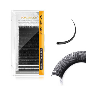 NAGARAKU Eyelash Extensions Classic J B C D N LC LD L DD CC LB Curl 0.03-0.20 Thickness 5-17mm, Matte Black Individual Lashes Professional Supplies f