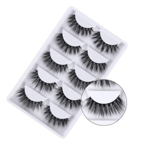 3D False Eyelashes, 3D Faux Mink Fake Eyelashes Handmade Dramatic Thick Crossed Cluster False Eyelashes Black Nature Fluffy Long Soft Reusable,Style