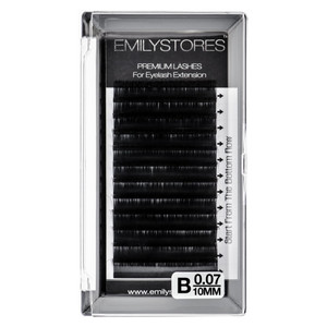 EMILYSTORES Lash Extension 0.07mm Thickness B Curl Length 10mm Natural Looking Individual Rapid Eye Lashes For Eyelash Extensions(0.07,B,10mm)
