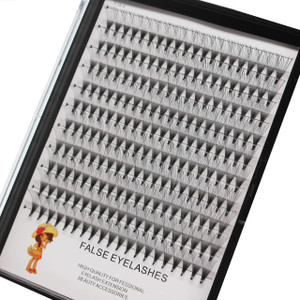 Bodermincer 200pcs 20D Premade Volume Fans Eye Lashes Extensions Thickness 0.07mm 8-16mm to Choose Black Soft Individual False Eyelashes Makeup Fake