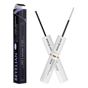 BEYELIAN Lash Bond and Seal, Cluster Lash Glue for Individual Cluster Lashes DIY Eyelash Extensions Latex Free Aftercare Sealant with Mascara Wand Su