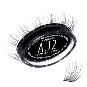 Lashify Amplify 10mm Gossamer DIY Eyelash Extensions Refill, Black, Easy False Eyelashes for a Natural Look