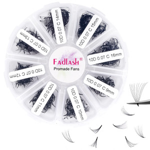 Volume Lash Extensions Mixed Tray 1000 Premade Fans 10D Loose Promade Fans Pointy Base Premade Fans Eyelash Extensions Handmade Premade Lash Fans (10