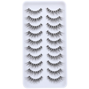 Newcally Lashes Natural Wispy False Eyelashes Cat Eye Lashes Hand-Knotted Soft Light Volume Fake Lashes Multipack