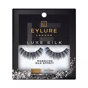 Eylure Luxe Silk Marquise Reusable Eyelashes, Adhesive Included, 1 Pair