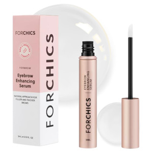 Eyebrow Growth Serum by ForChics - Natural Brow Thickening Treatment with Peptides and Biotin- Hormone-Free, Vegan and Cruelty-Free- Fuller Brows in