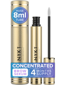 NYK1 CONCENTRATED Eyebrow Growth Serum For Thicker Brows (XL - 8ml) BrowForce Eyebrow Serum To Grow Brows Fuller Thicker Natural Eye Brow - Advanced