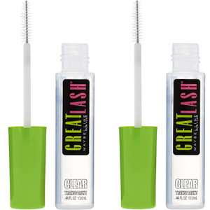 Maybelline Great Lash Clear Mascara, Conditioning Formula for Lashes and Eyebrows for a Natural Eye Makeup Look, 2 Count