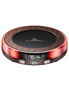 Gaiatop Coffee Mug Warmer for Desk, 3 Temp Settings, 2-9Hrs Timer, 3 Colorful Romantic Atmosphere Light Modes, Stocking Stuffers, Beverage Heating Pl