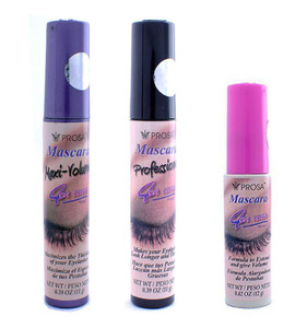 3 Pcs PROSA - PROFESIONAL Maxi Volumn Black MASCARA 4 IN 1 LONGER THICKER P1